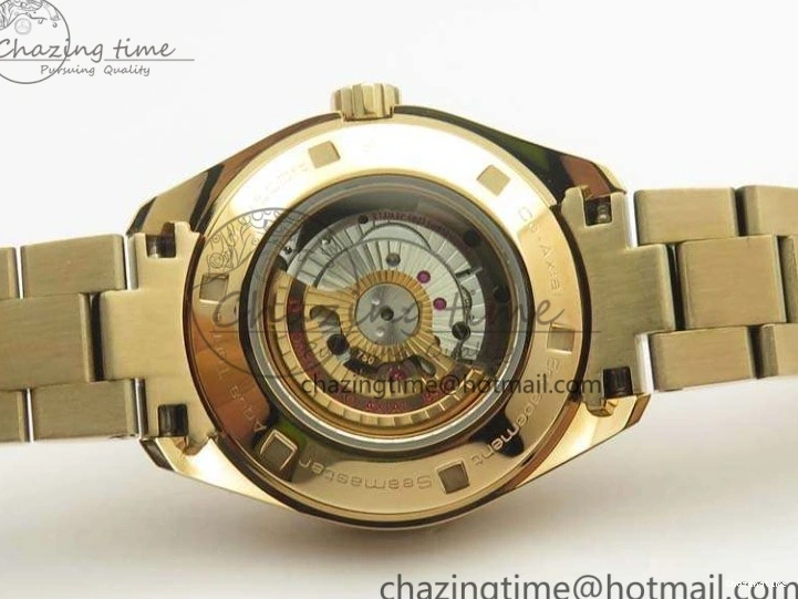 0418 Bright Aqua Terra Ladies 35mm RG V6F Best Edition Brown Dial On RG Bracelet A 8101